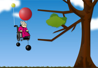 flying wheelchair and tree game